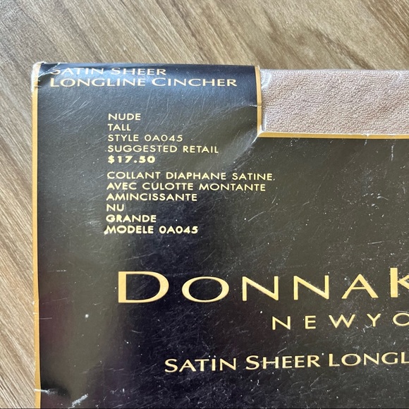 Donna Karan New York Satin Sheer Hosiery Tights Pantyhose - Picture 2 of 5